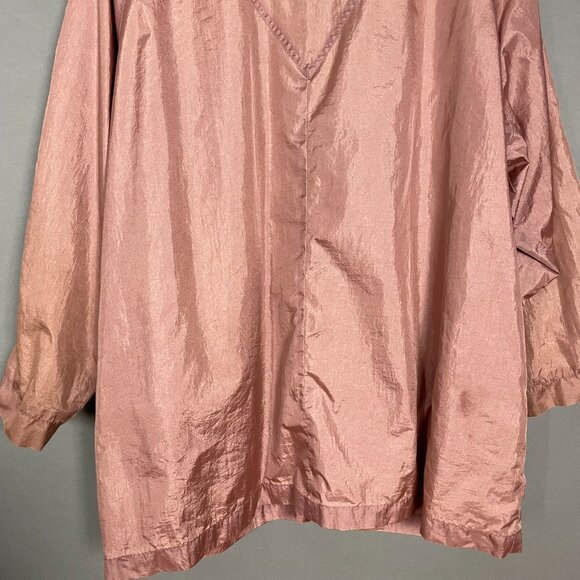 Vintage Windbreaker Jacket‎ Pink Women Size 3X Lightweight Lined FLAWS Plus Size - Picture 13 of 15
